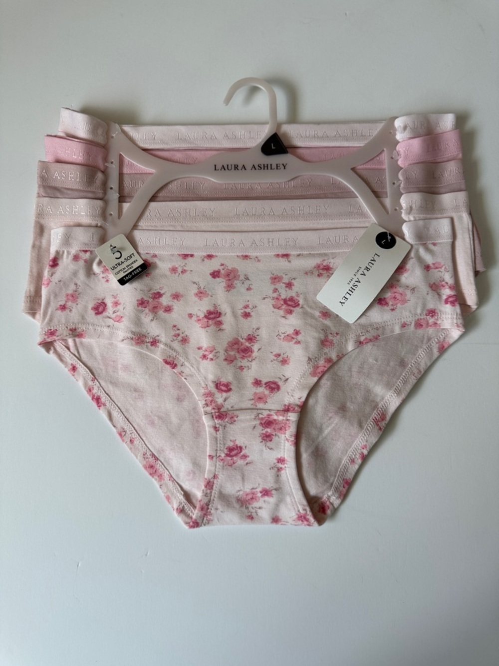 LAURA ASHLEY ORGANIC COTTON SZ L PANTIES NEW!